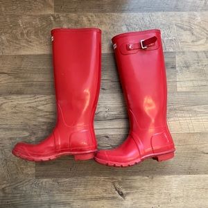 Tall Red Hunter Rain Boots